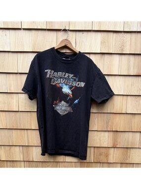 Harley-Davidson Black Widow Port Charlotte Florida T-Shirt XL Black Eagle